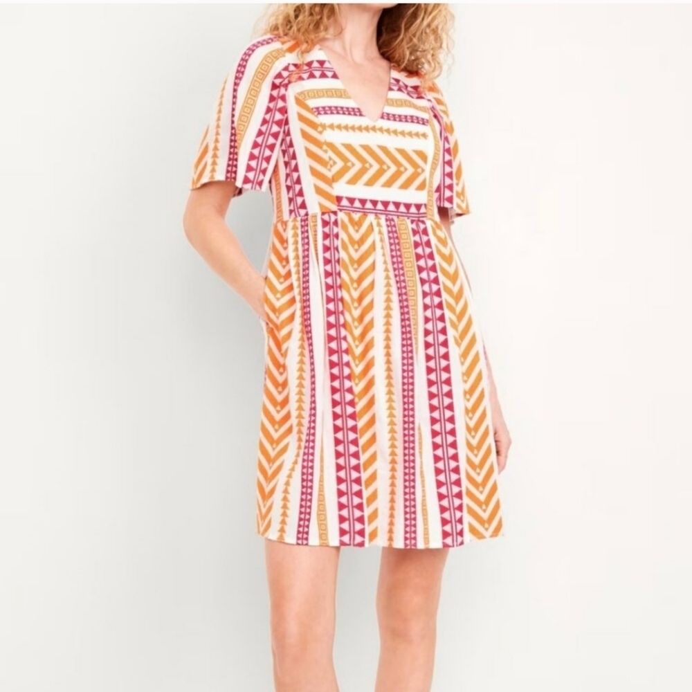 Old Navy Jacquard Mini Swing Dress Size 4X NWT